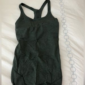 Dark green ribbed lululemon tank size 2